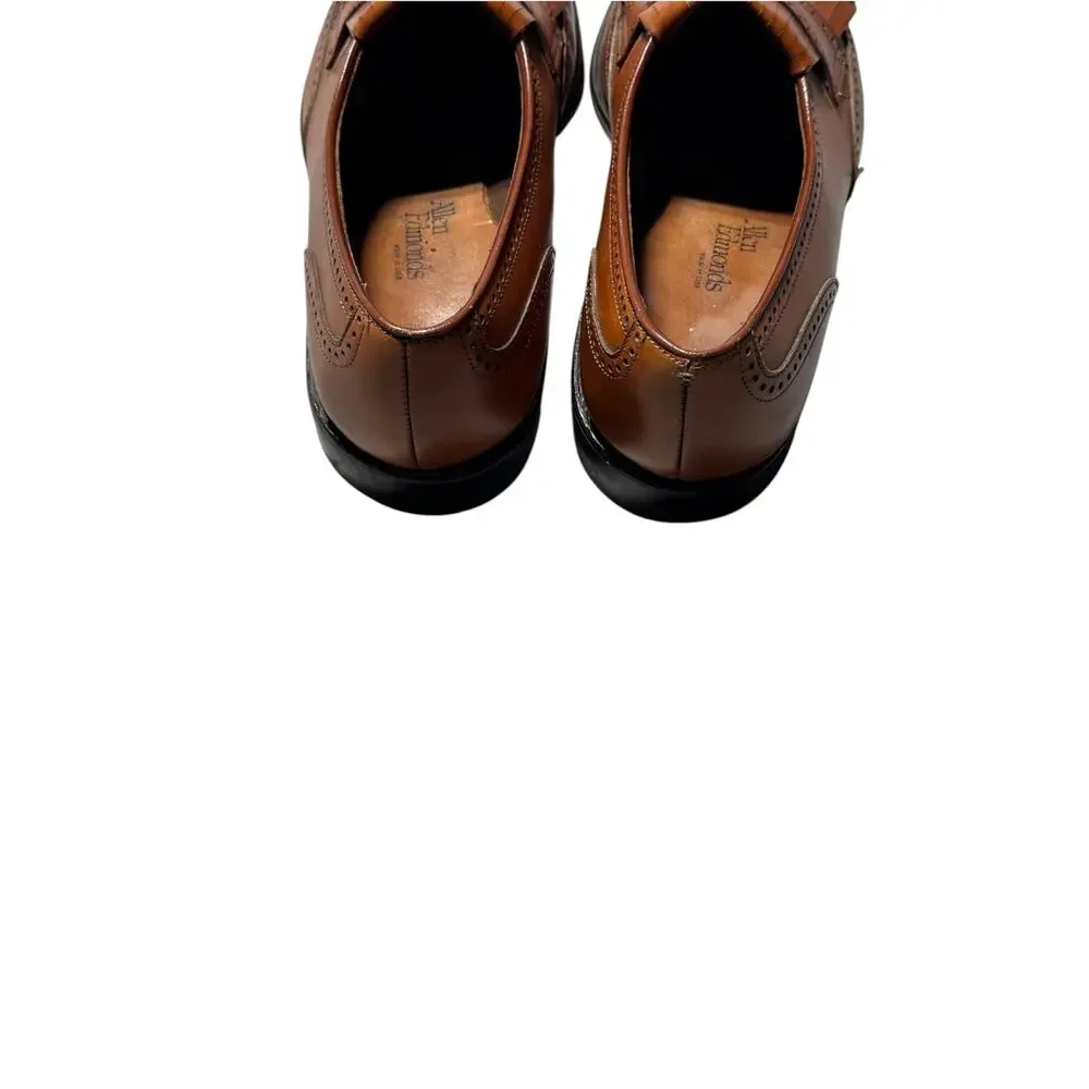 Allen Edmonds Bridgeton Loafers Mens 8.5D Brown Leather Kiltie Wingtip Slip On